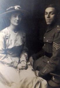 Charles & Addie on their wedding day 1917